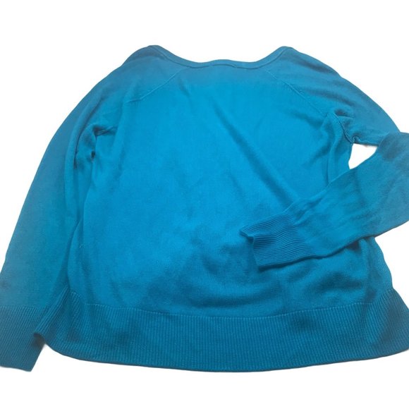 Sweet Romeo Women's Sweater V Neck Size Small Blue New With Tags - Picture 2 of 14